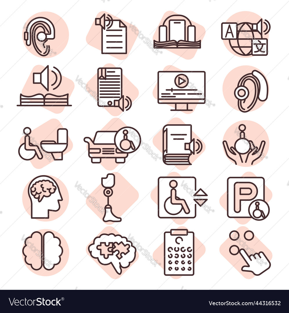Disability program on a white background