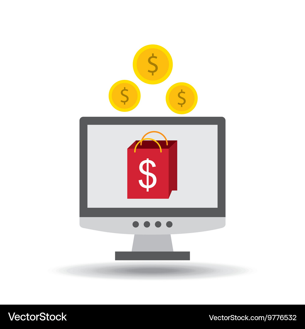 Ecommerce shopping icon Royalty Free Vector Image
