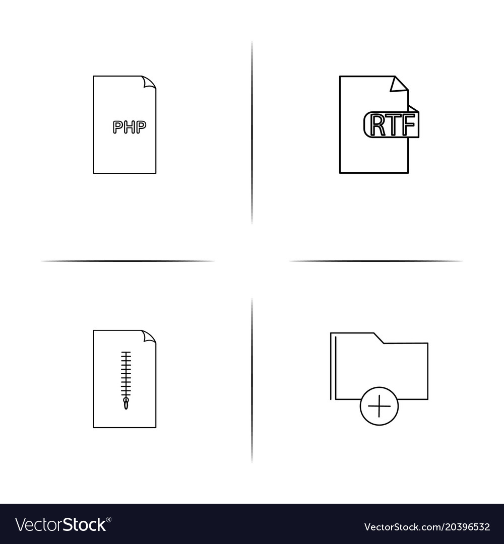 Files and folders sign simple linear icon