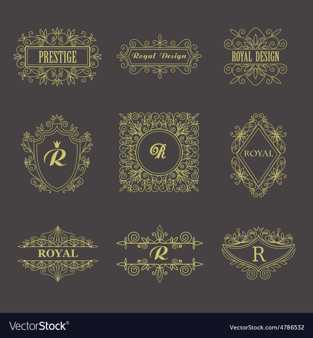 Floral Monogram & Royal Frames
