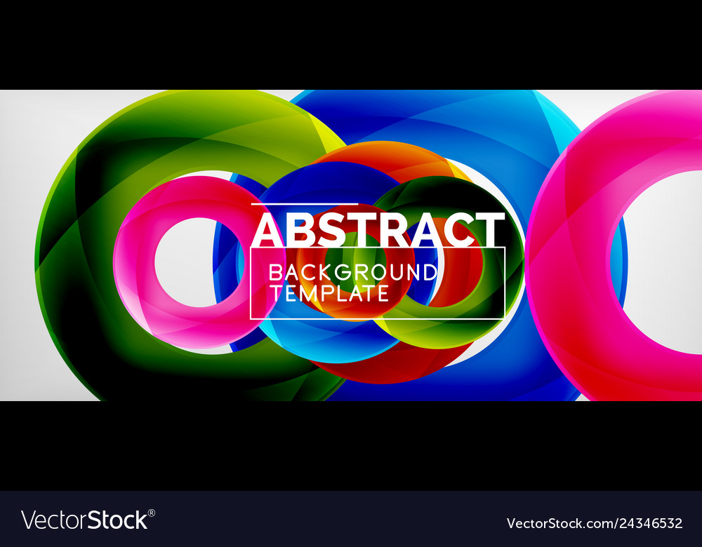 Fliegende Kreise geometrische abstrakte Hintergrund Vector Image Fliegende Kreise geometrische abstrakte Hintergrund