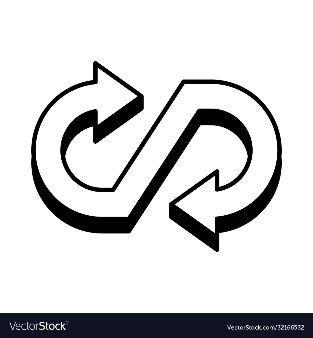 Infinite arrows icon line style