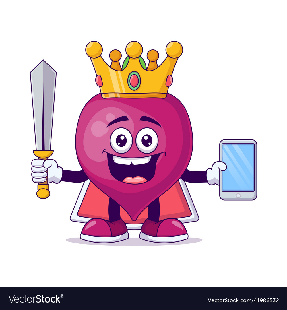 King beetroot Cartoon Maskottchen Charakter