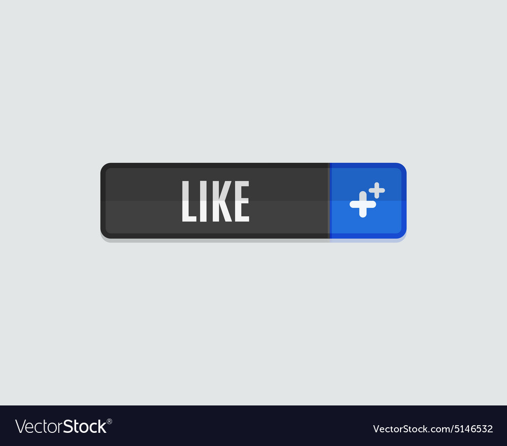Like web button flat design