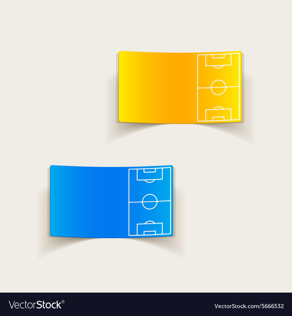 Realistic design element playing field