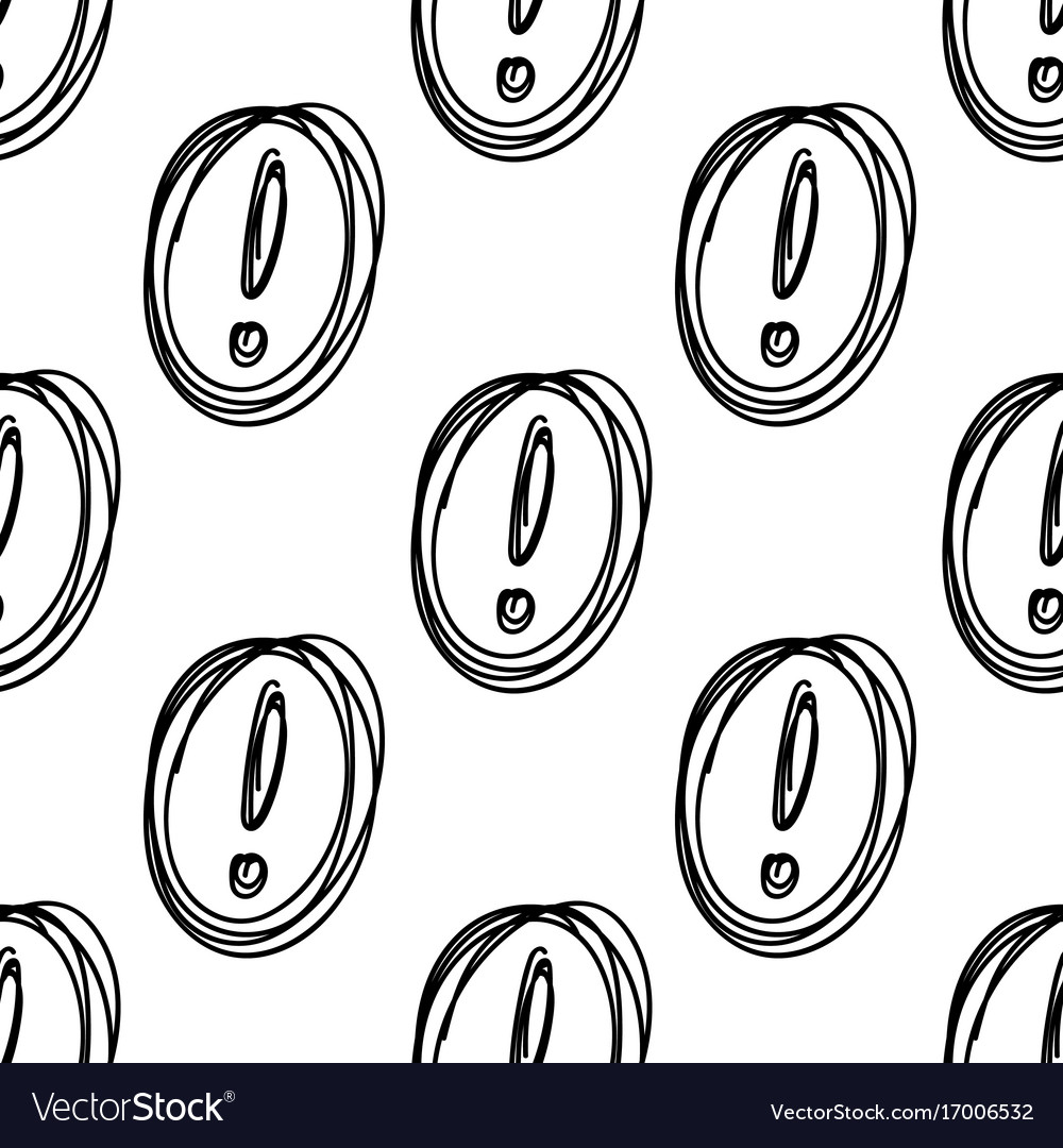 Seamless pattern background with exclamation signs