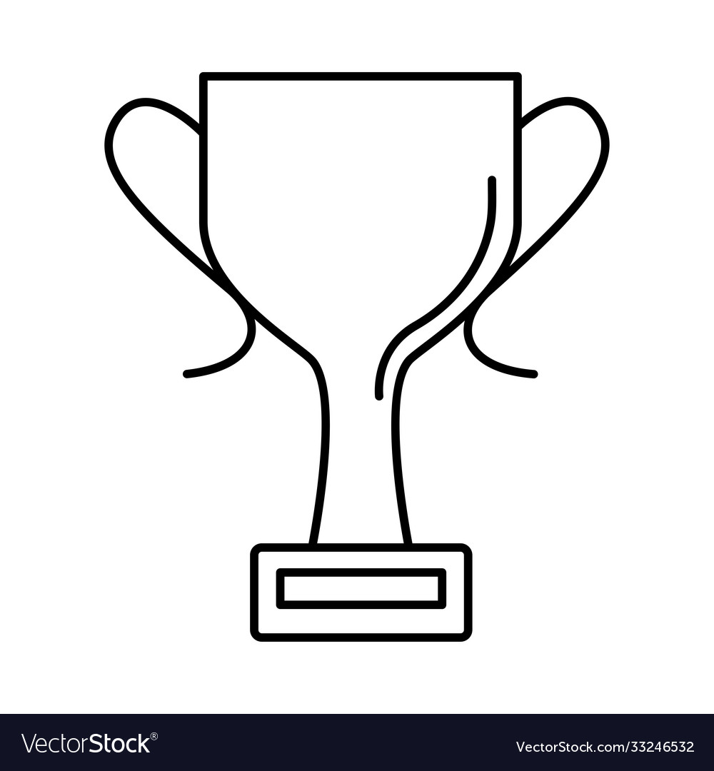 Trophy cup line style icon Royalty Free Vector Image