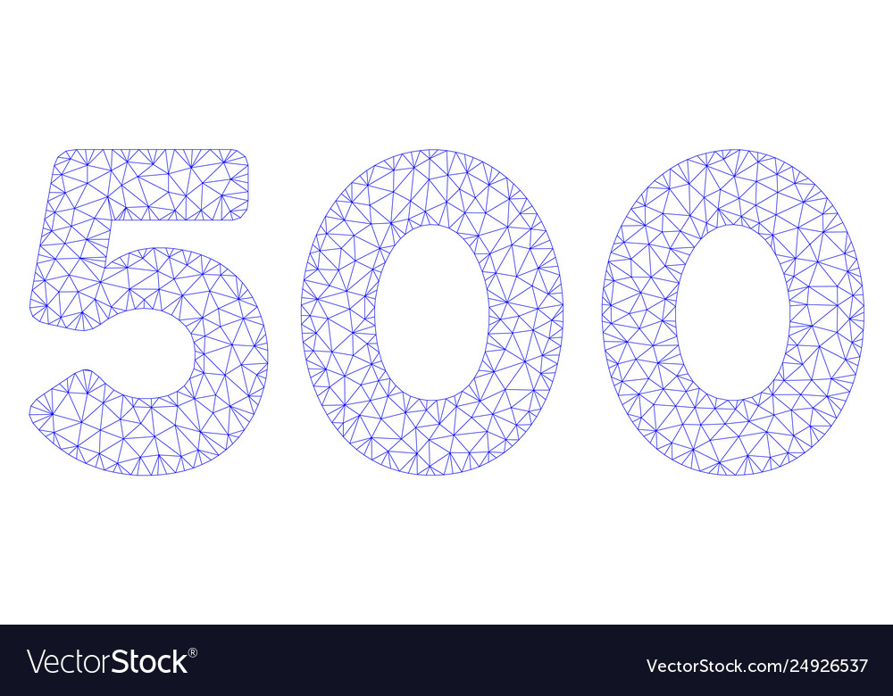500 digits text polygonal frame mesh vector image 500 digits text polygonal frame mesh