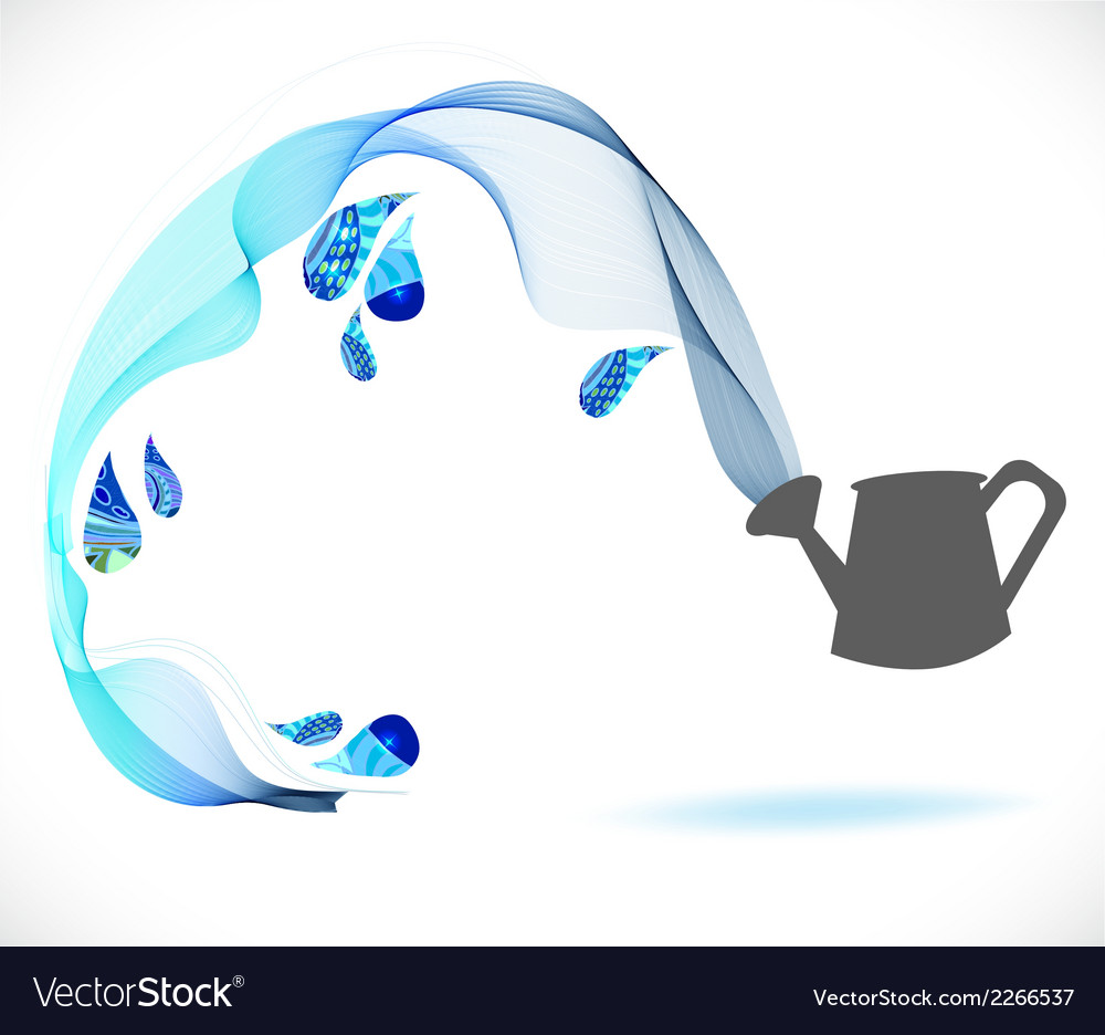 Abstract color background with wave and watering