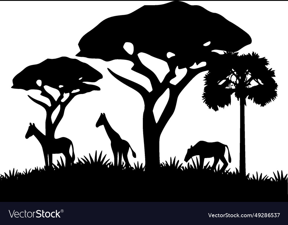 Africa - minimalist and flat logo Royalty Free Vector Image