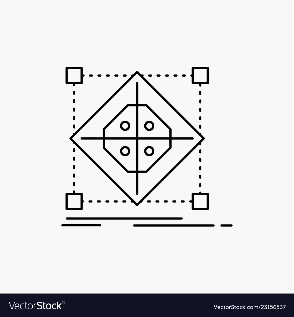 Architecture cluster grid model preparation line vector image Architecture cluster grid model preparation line