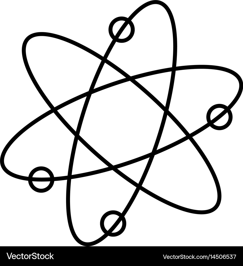 Atom molecule isolated icon Royalty Free Vector Image