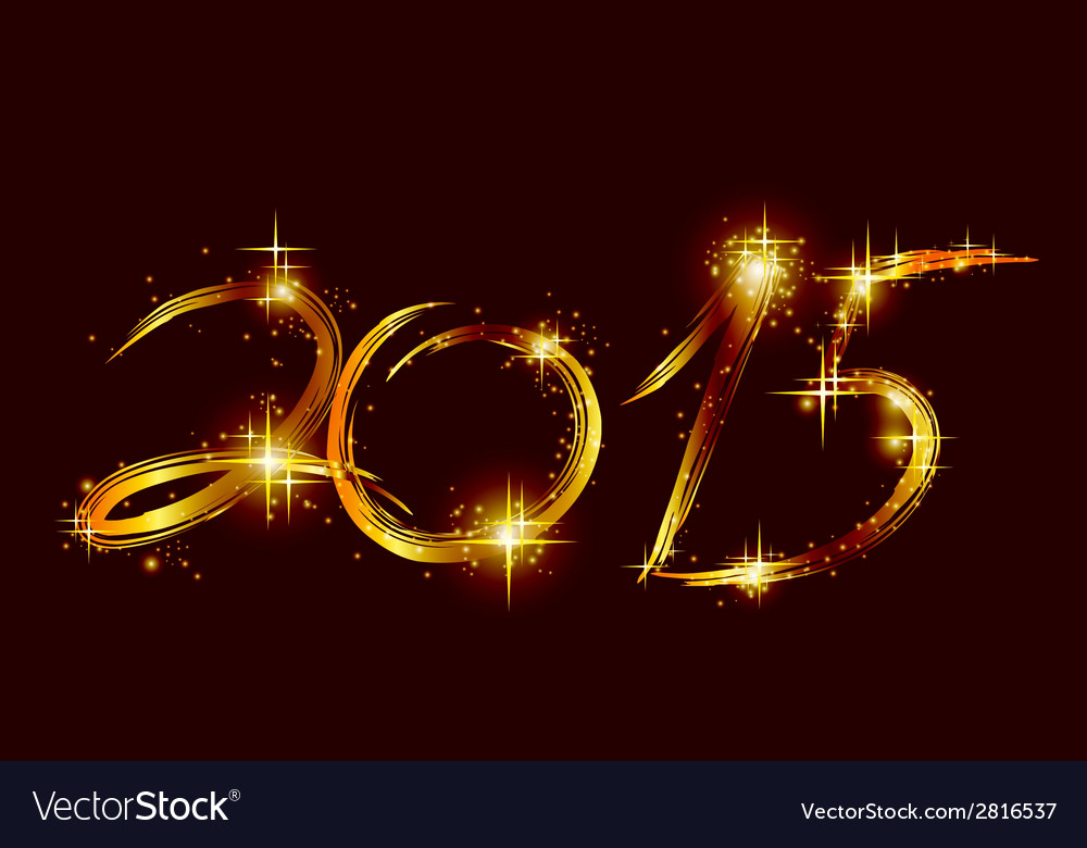 Christmas card with glow gold 2015