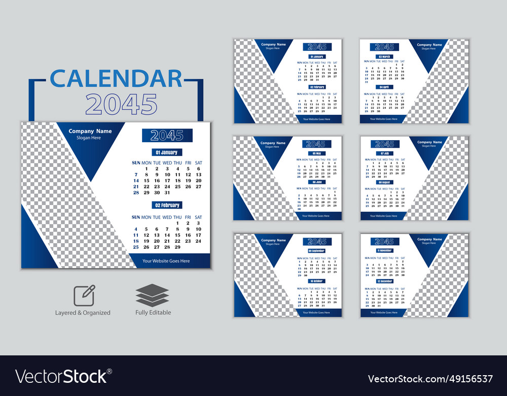 Colourful deskcalendar 2024