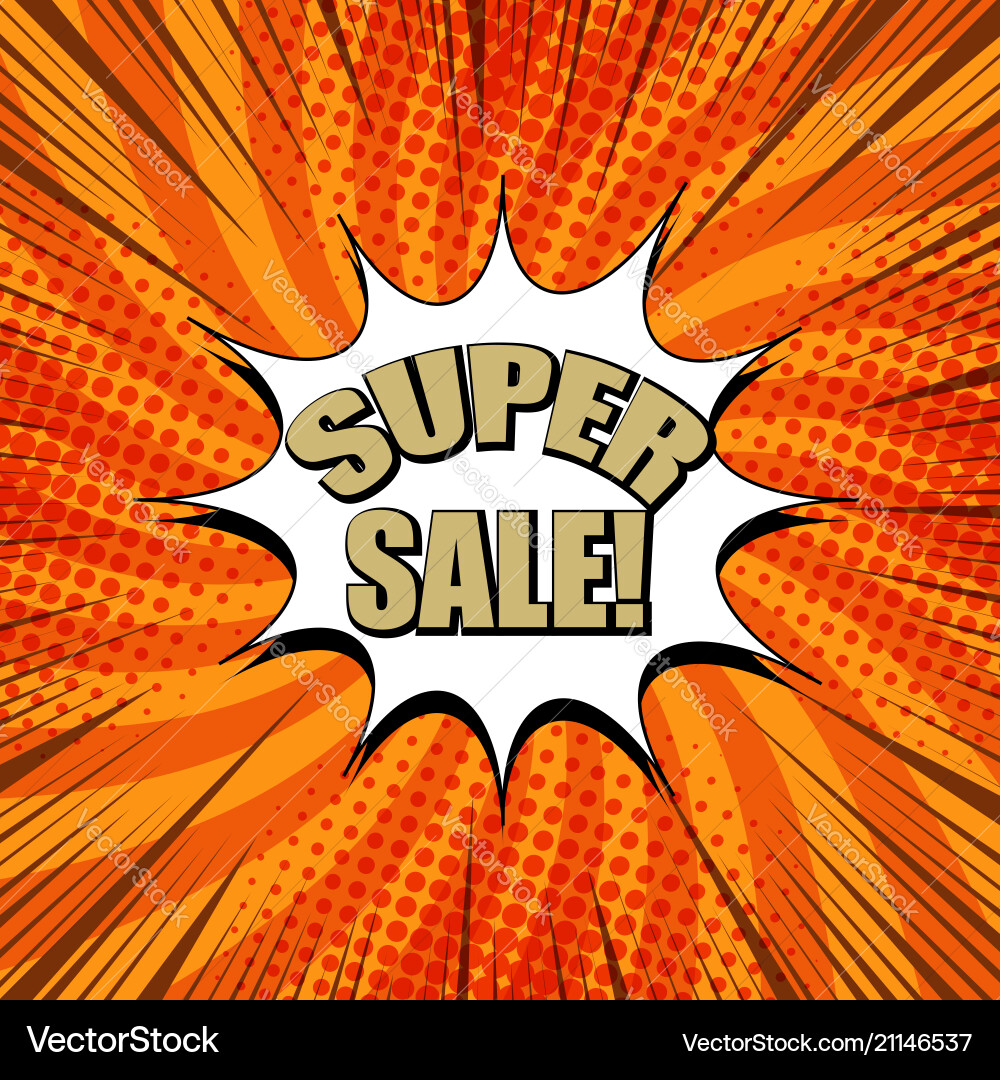 Comic book orange concept Royalty Free Vector Image