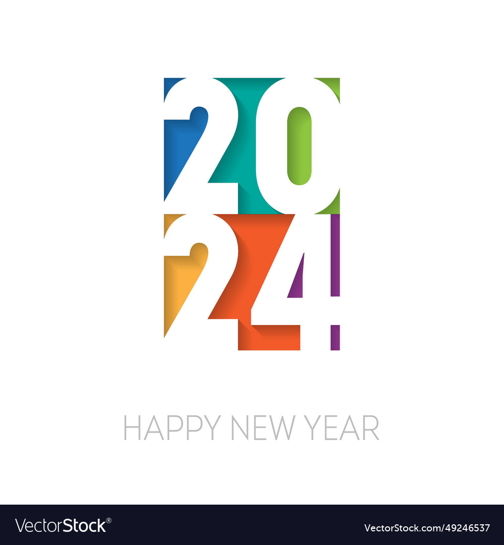 Cover Of Business Diary For 2024 With Wishes Vector Image