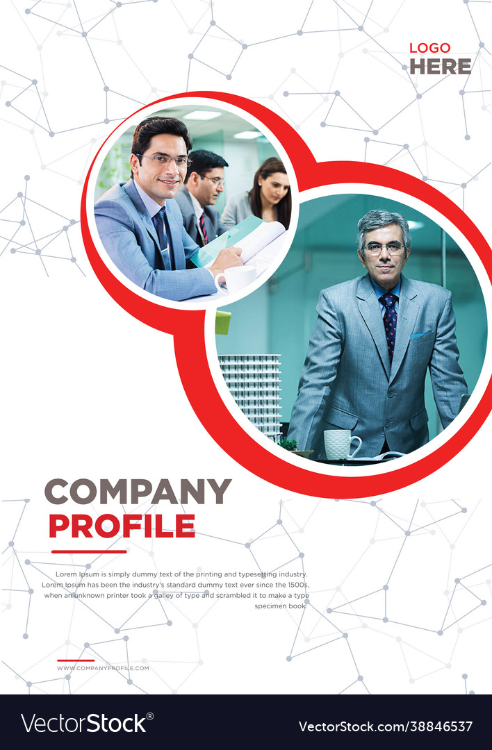 Creative Company Profile Free Template Royalty Free Vector