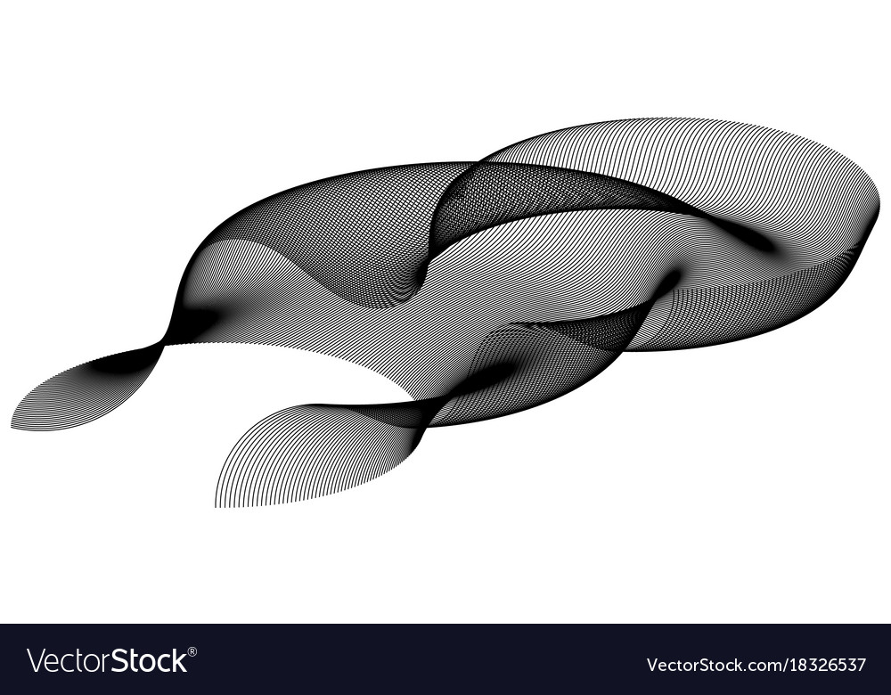 Fractal curvature space abstract 3d particle wave