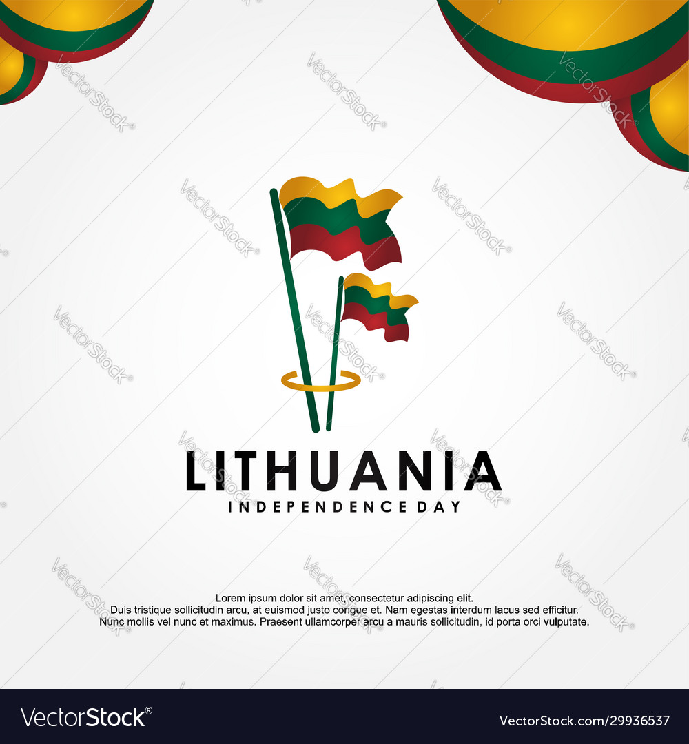 Lithuania independence day design for banner