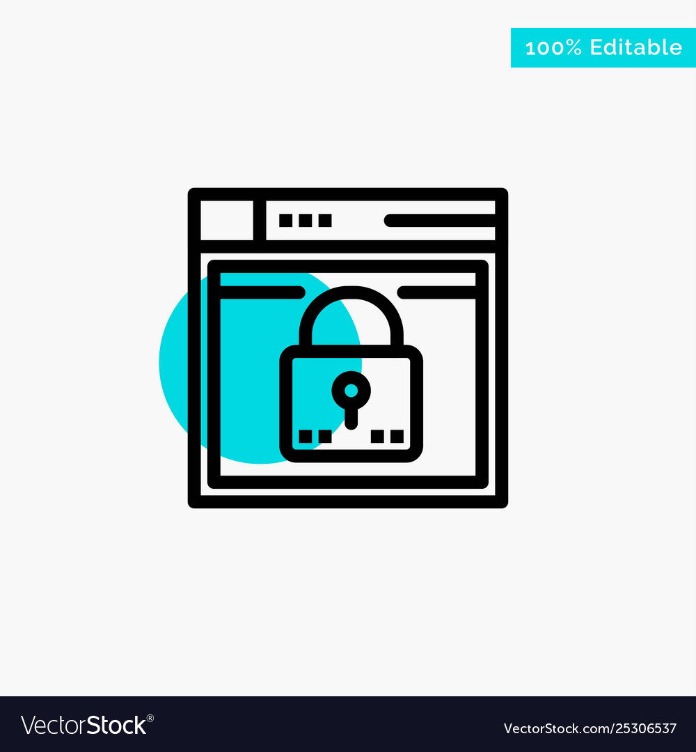 Login secure web layout password lock turquoise vector image Login secure web layout password lock turquoise
