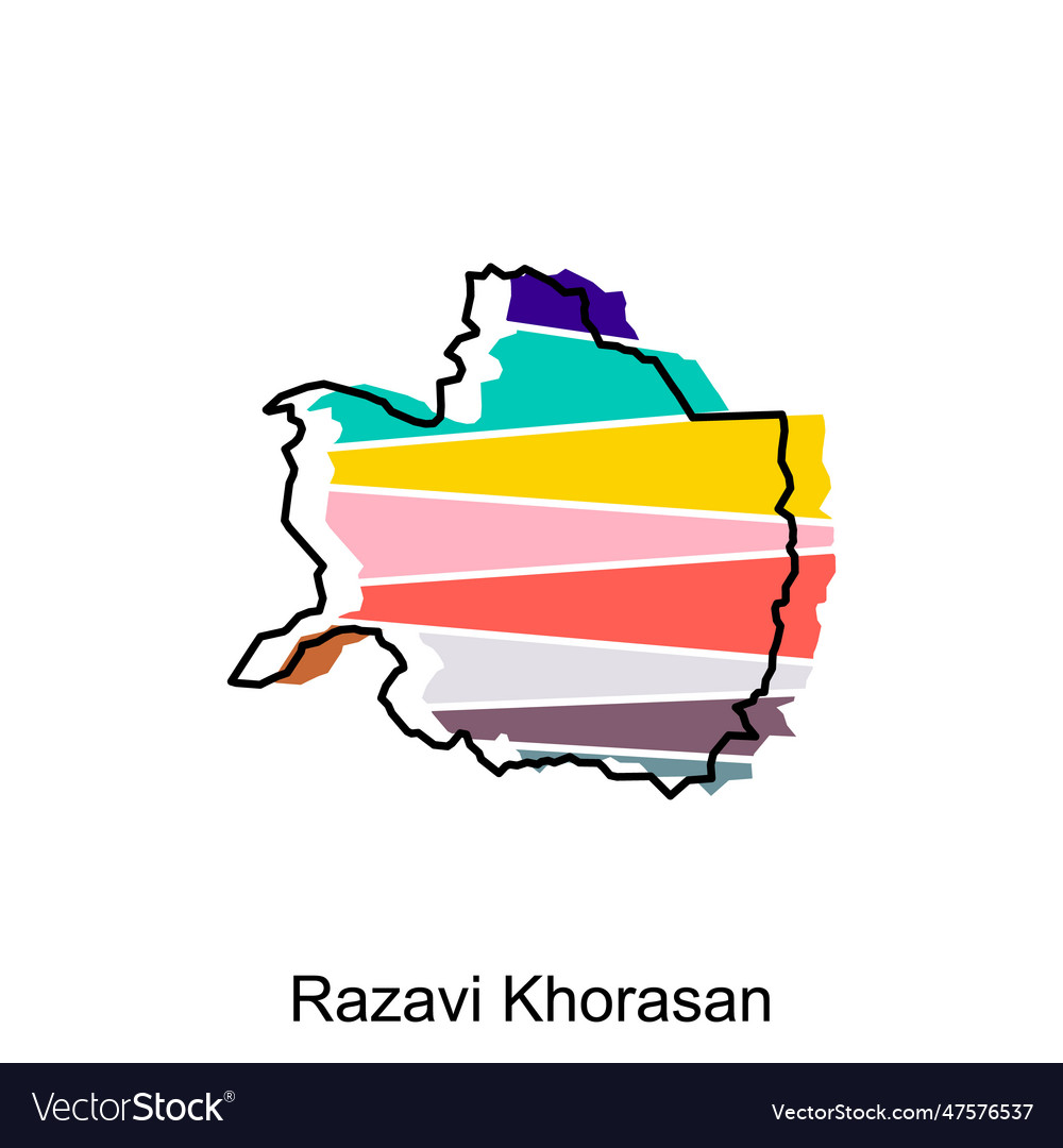 Map of razavi khorasan administrative country Vector Image