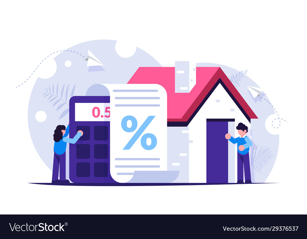 Mortgage loan against background Royalty Free Vector Image