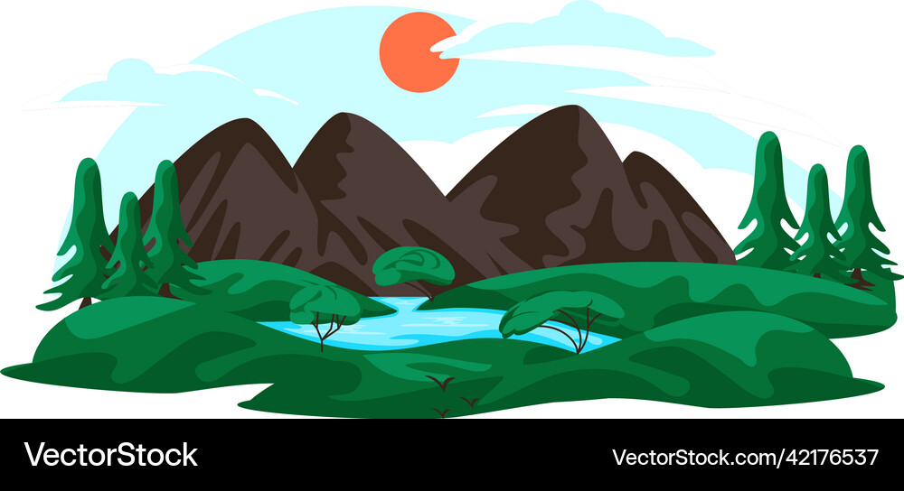 Mountain background Royalty Free Vector Image - VectorStock