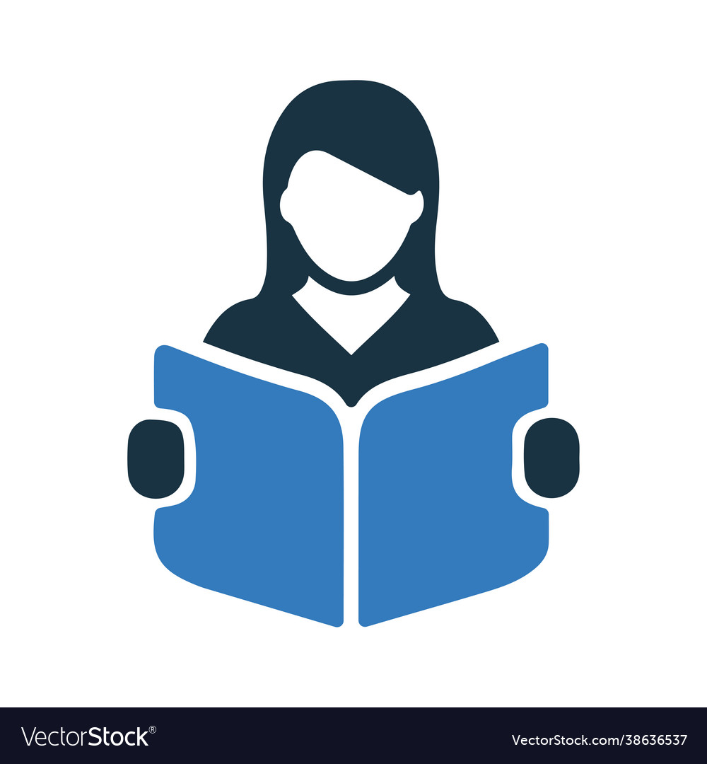 Reading study icon simple editable