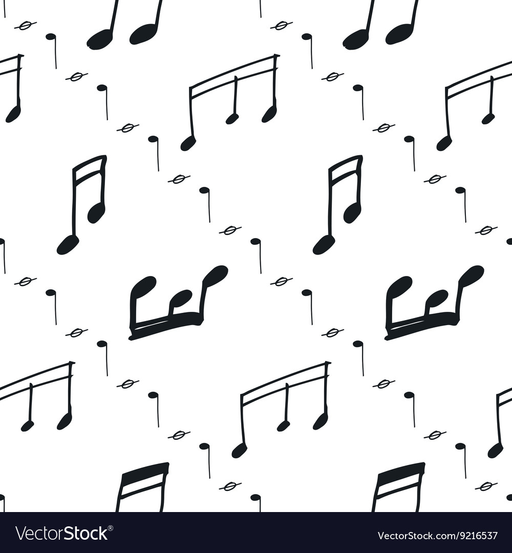 Seamless pattern with music notes