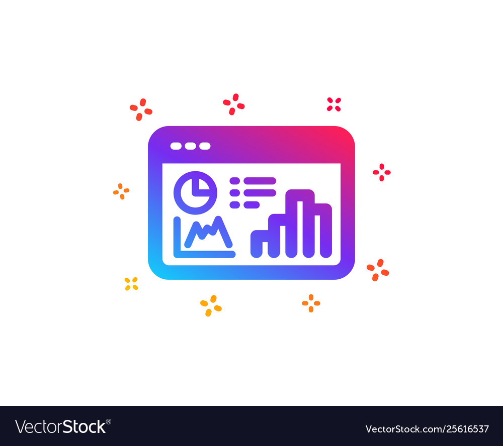 Seo statistics icon search engine optimization Vector Image