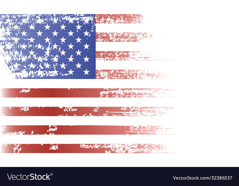 Shabby american flag fragment with place for text