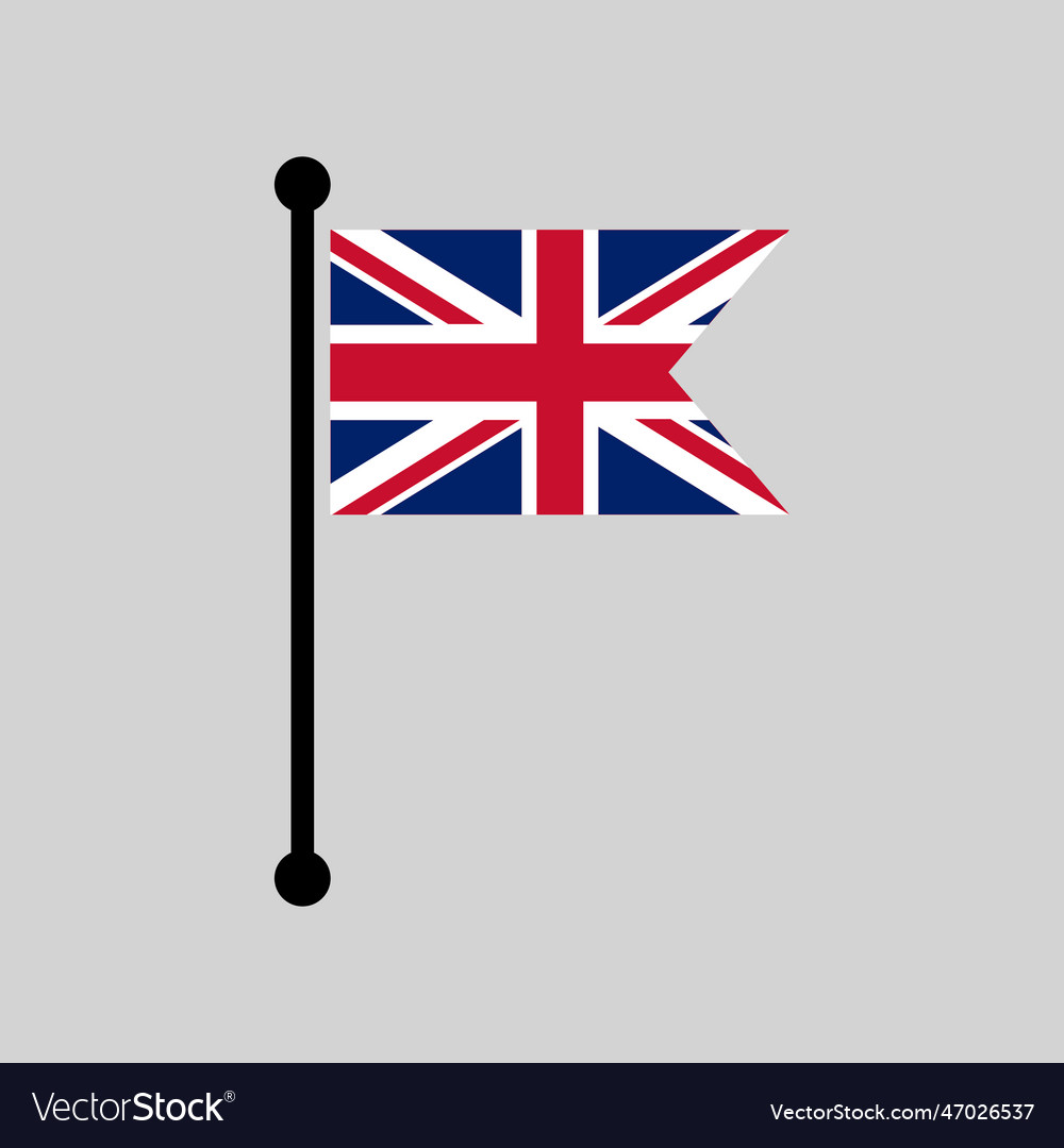 Uk flagpole united kingdom flag map pointer
