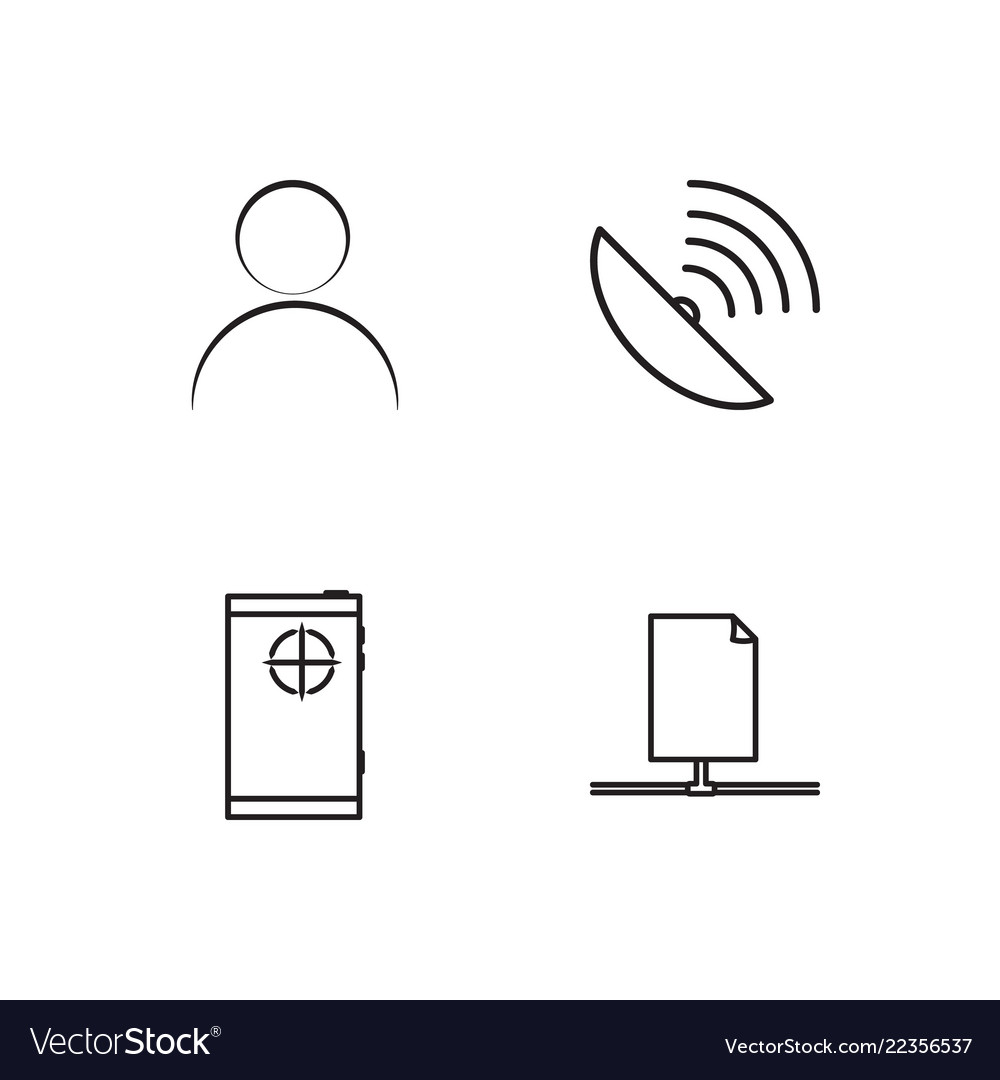Web simple outlined icons set Vector Image Web simple outlined icons set