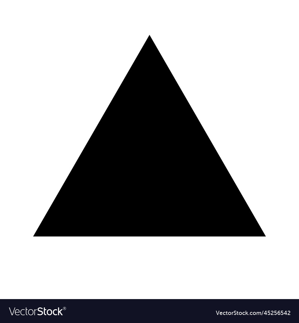 Black triangle silhouette icon Royalty Free Vector Image