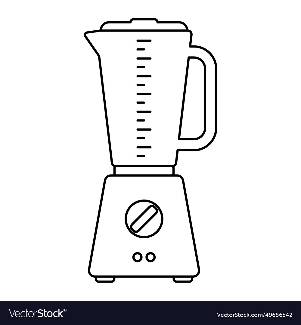 Blender outline on white background Royalty Free Vector