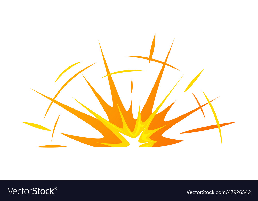 Bomb explosion bright orange spark