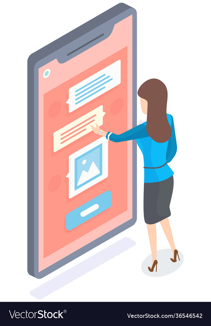 Chat bot robot speech internet ai service mobile vector image Chat bot robot speech internet ai service mobile