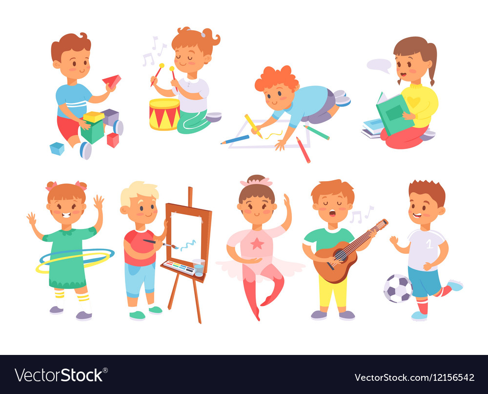 Children playing tug war at park Royalty Free Vector Image