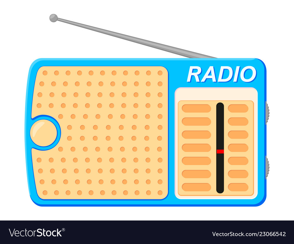 Colorful cartoon radio