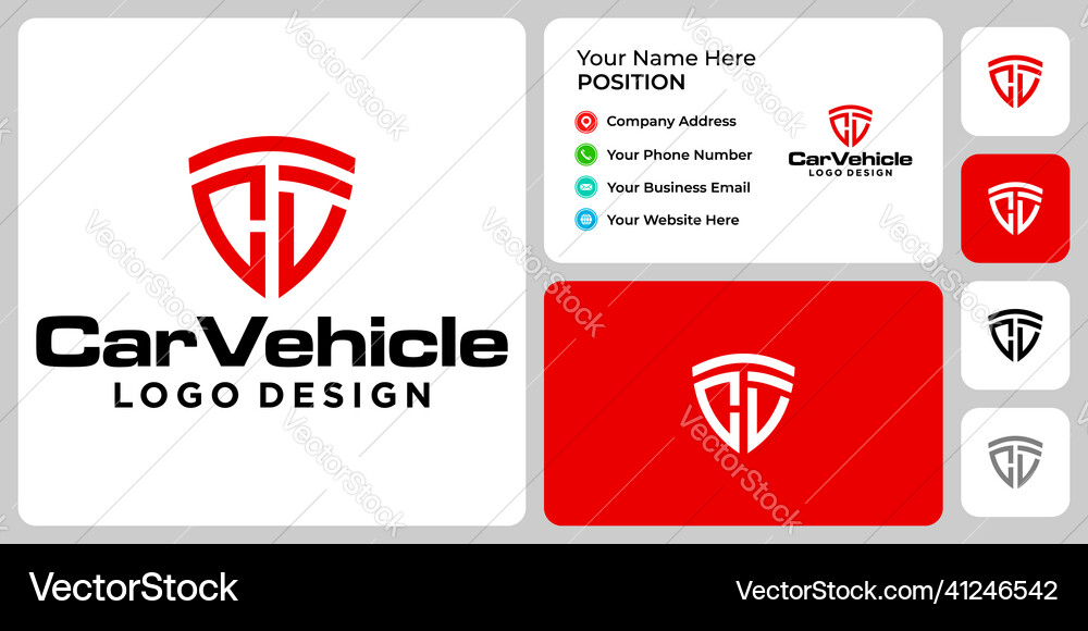 Cv logo Royalty Free Vector Image - VectorStock