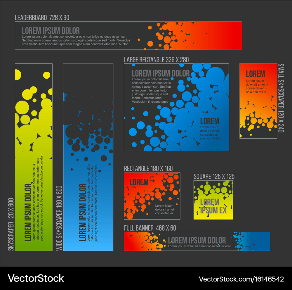 Dark Banner Templatescircle Background Royalty Free Vector