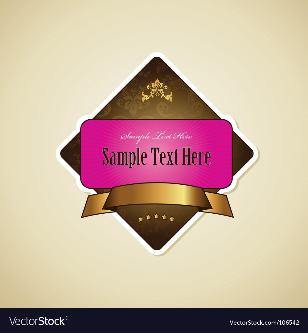 Elegant Label with Ribbon
