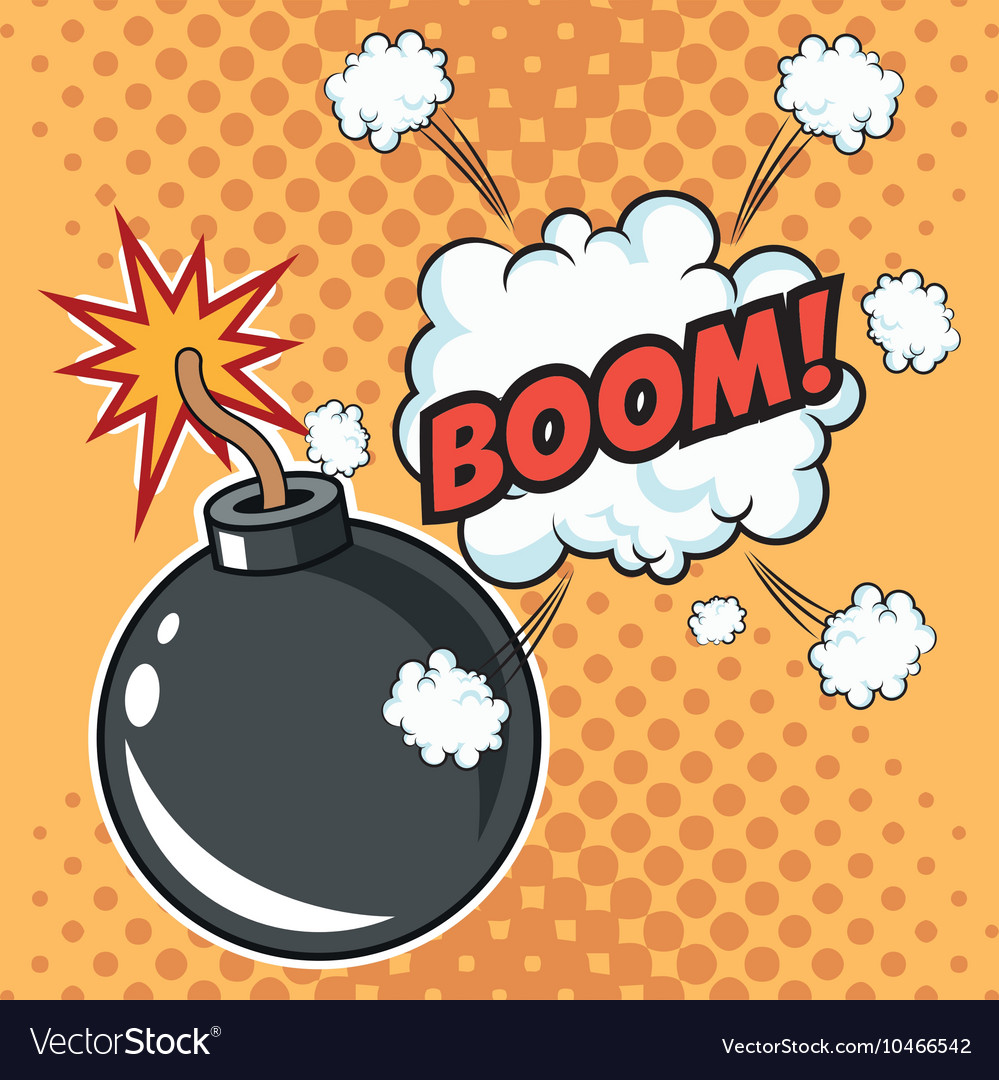 Exploding Bomb Pop Art