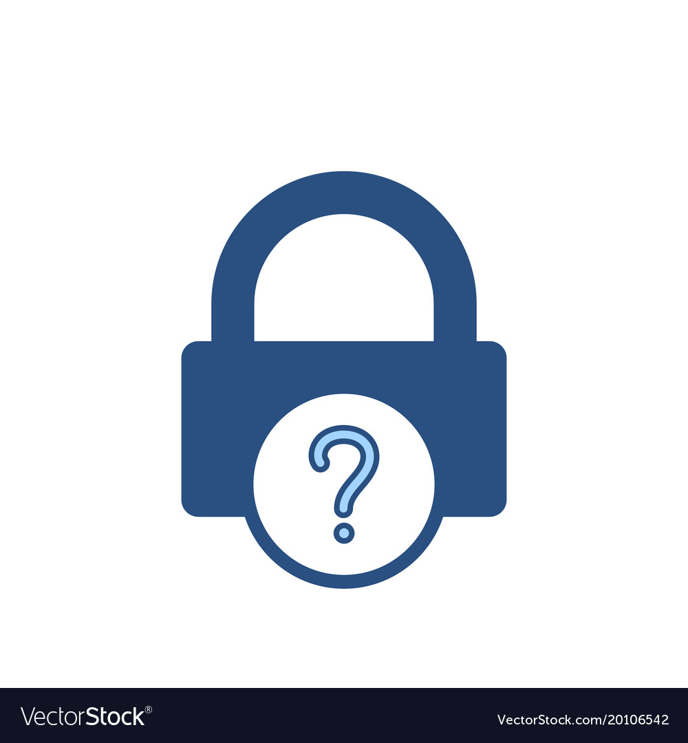 Forgot Lock Office Password Icon Royalty Free Vector Image