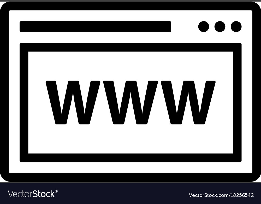 Line Website Icon Royalty Free Vector Image Vectorstock