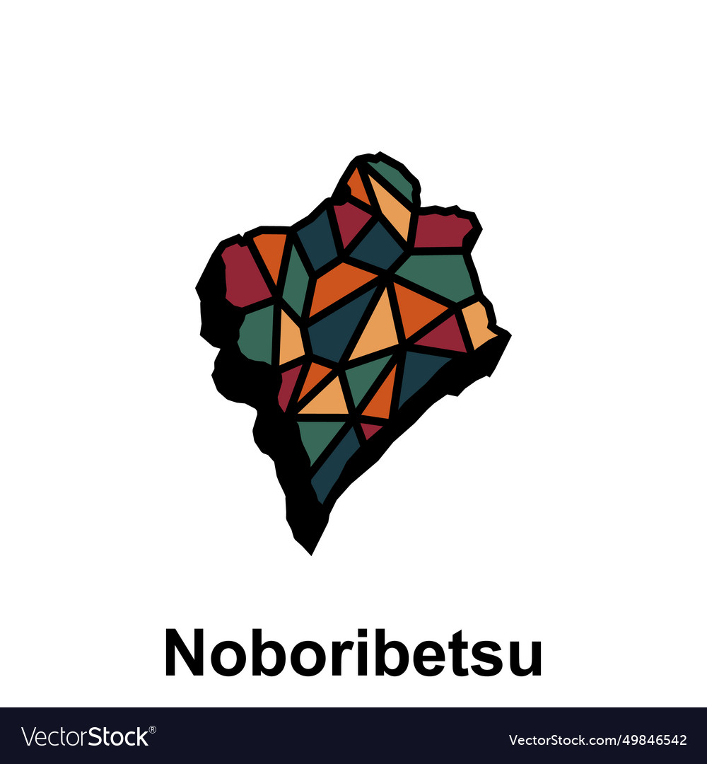 Map city of noboribetsu design symbol