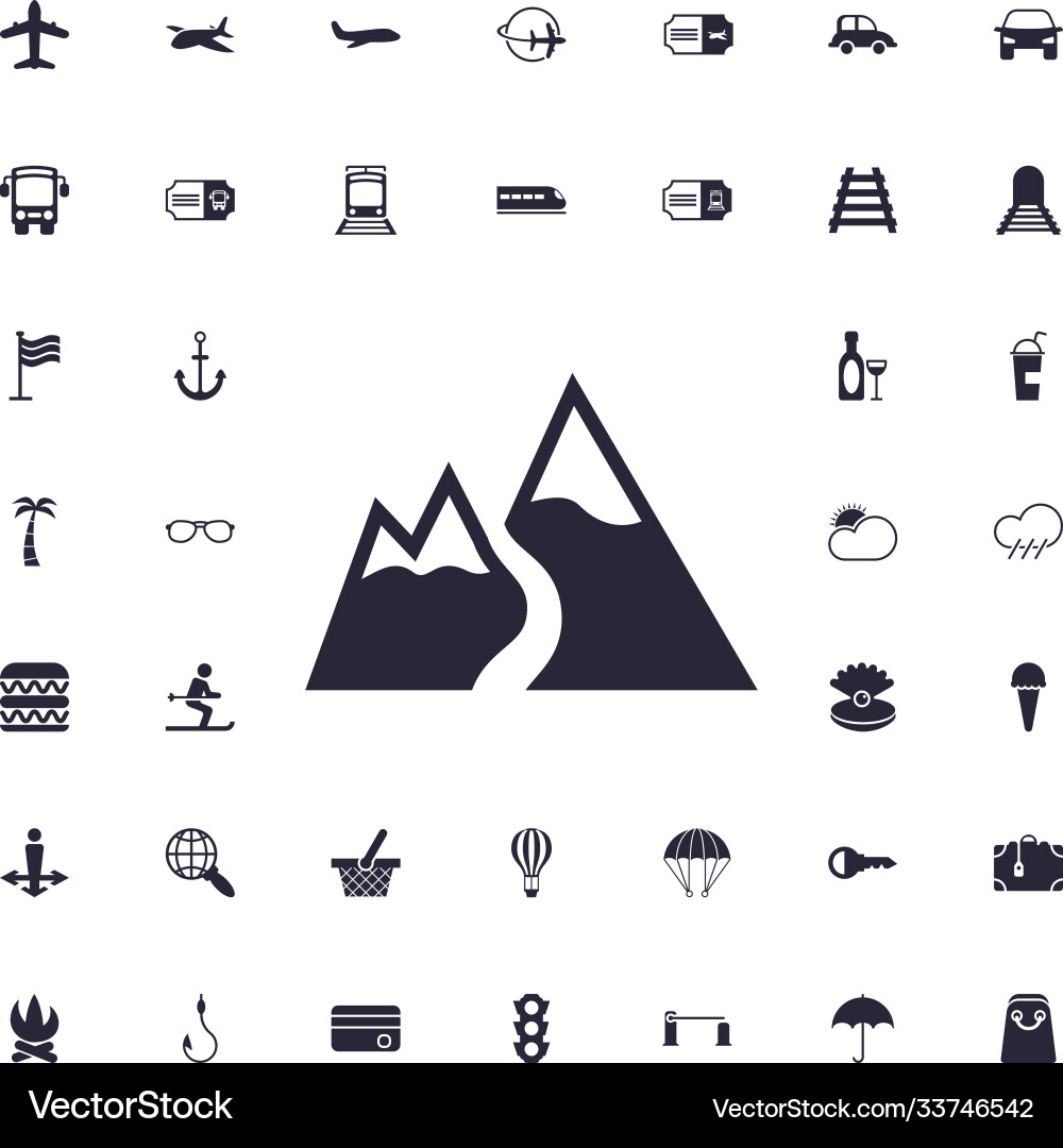 Mountain icon Royalty Free Vector Image - VectorStock