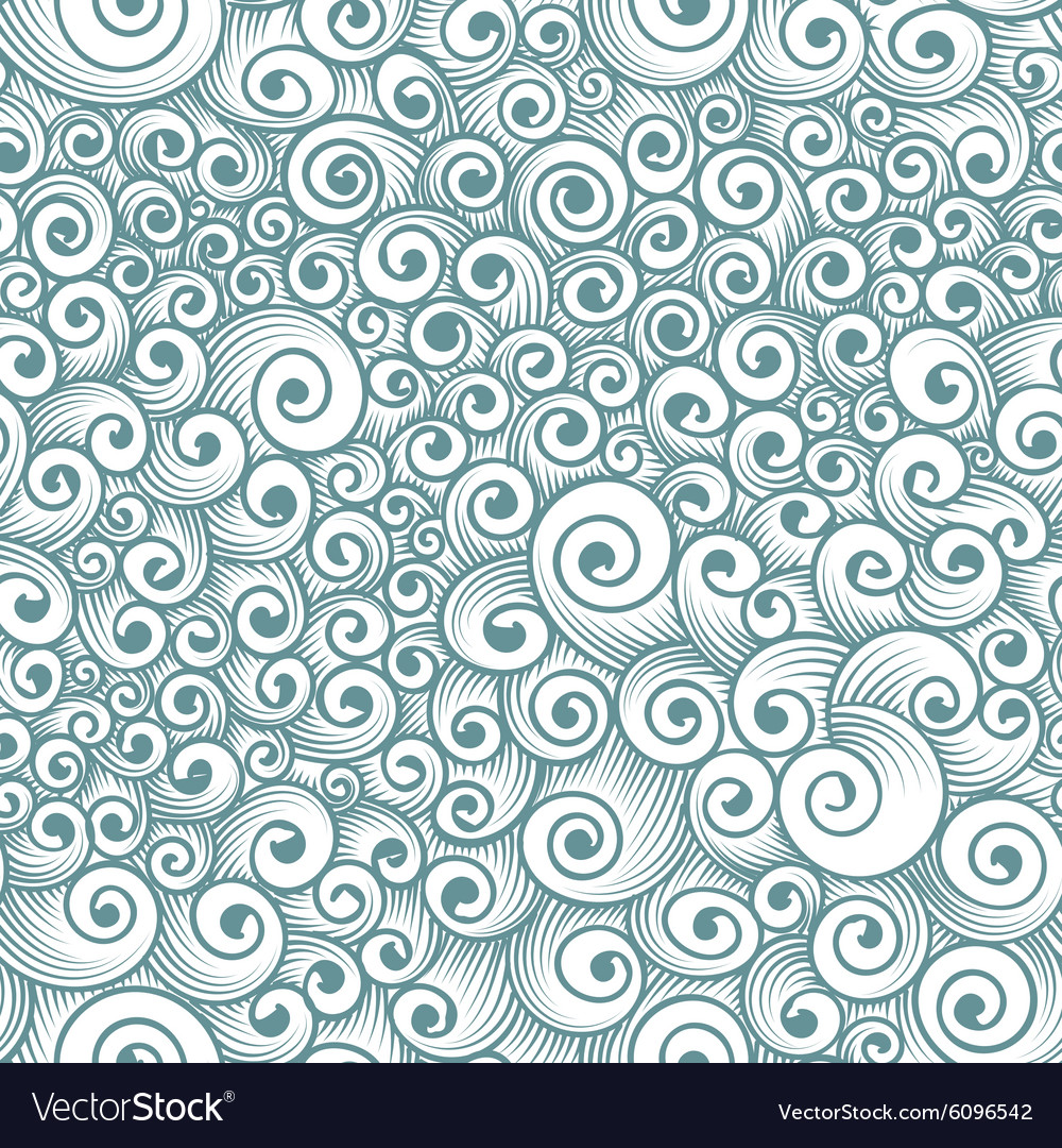 Seamless pattern of chaotic curls