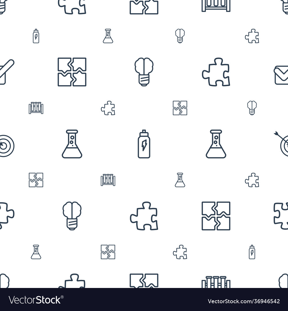 Solution icons pattern seamless white background vector image Solution icons pattern seamless white background