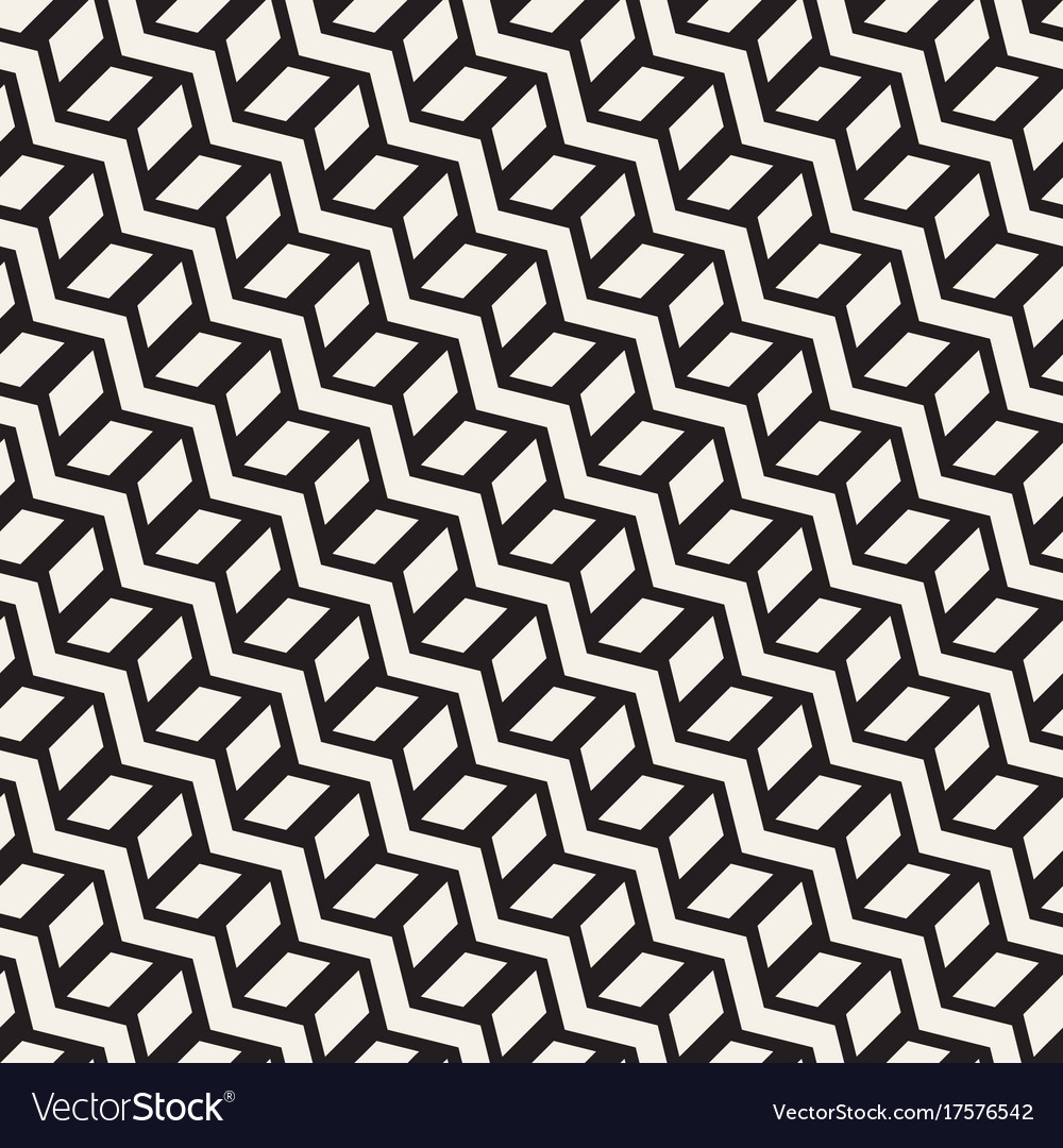 Zigzag Line Pattern - Monochrome